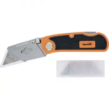 Нож 18 мм складной пластиковая двухкомп рукоятка сменное трапециевидное лезвие-5 лезв.Sparta 78981 купить в Надыме