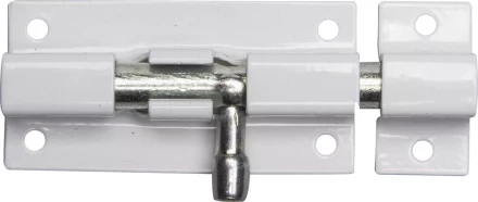 Задвижка накладная для окон и мебели "ШП-60 БЦ", цвет белый/цинк, 60мм 37751-60 купить в Надыме