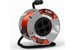 Удлинитель силовой на катушке Ресанта СУ-3х1,5-30/2 (с выкл., 4 розетки) 61/118/6