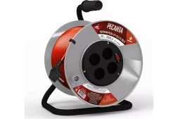 Удлинитель силовой на катушке Ресанта СУ-3х1,5-30/2 (с выкл., 4 розетки) 61/118/6