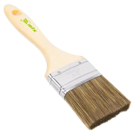 Кисть плоская "Евро" 2.5", смешанная щетина, деревянная ручка MTX 83080 купить в Надыме