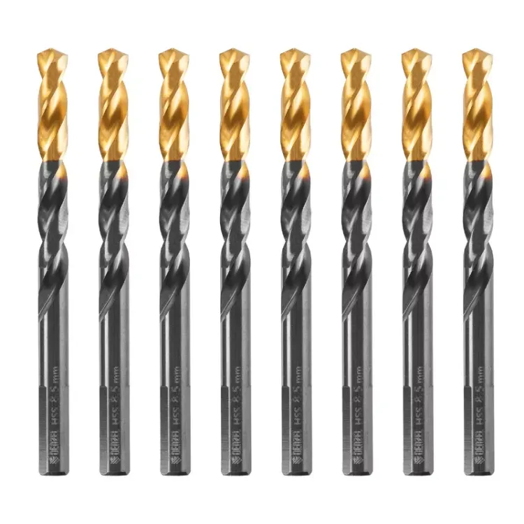 Сверло по металлу, 8,5 мм, HSS-Tin, Golden Tip, 8 шт. Denzel 717220 купить в Надыме
