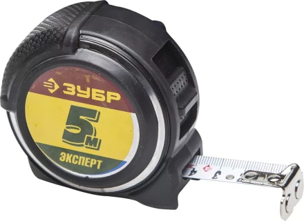 Рулетка ЗУБР "ЭКСПЕРТ" "АНТЕЙ", металлический обрезиненный корпус, полотно с нейлоновым напылением, 5мх19мм 34053-05-19 купить в Надыме