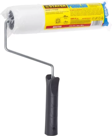 Валик "ПОРОЛОН" малярный в сборе, бюгель 6мм, 44x240мм, STAYER Master 0360-24_z01 купить в Надыме