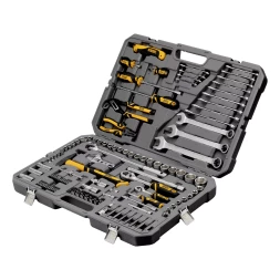 Набор инструментов Denzel 15804, 1/2", 1/4", CrV, S2, пластиковый кейс, 122 предмета