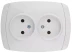 Розетка СВЕТОЗАР "CITY LIGHT" двойная в сборе, без заземления, цвет белый, 16А/~250В SV-54202-W купить в Надыме