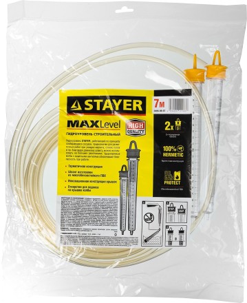 Гидроуровень STAYER &quot;MASTER&quot; с усиленной измерительной колбой большого размера, d 6мм, 7м 579434 купить в Надыме