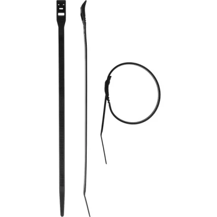 Кабельные стяжки черные КОБРА, с плоским замком, 7.6 х 370 мм, 10 шт, нейлоновые, ЗУБР 30935-76-370 купить в Надыме