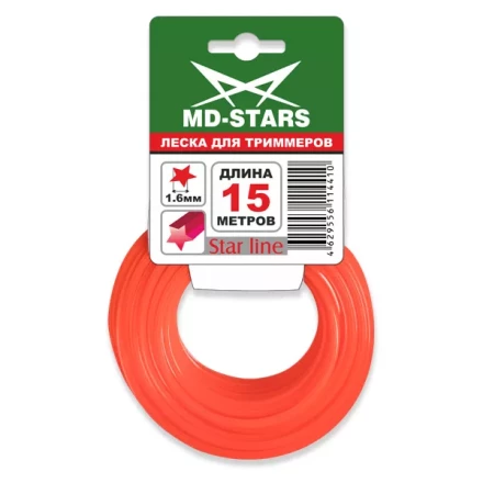 Леска для триммера STAR LINE (звездочка) 1,6MMX15M купить в Надыме