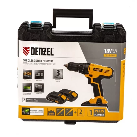 Дрель-шуруповерт аккумуляторная CDL-IB-18-02 Denzel 26113 купить в Надыме