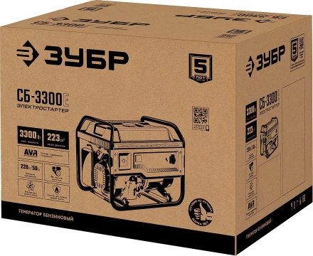 ЗУБР 3300 Вт, бензиновый генератор с электростартером (СБ-3300Е) купить в Надыме