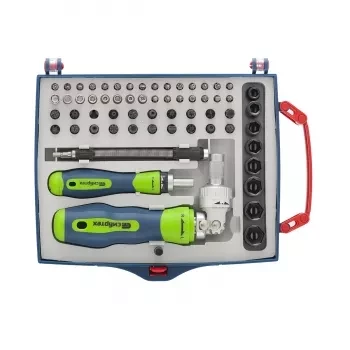 Отвертки реверсиные с набором бит, торцевых головок, 61 предм.,CrV Сибртех 13363 купить в Надыме