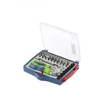 Отвертки реверсиные с набором бит, торцевых головок, 61 предм.,CrV Сибртех 13363 купить в Надыме