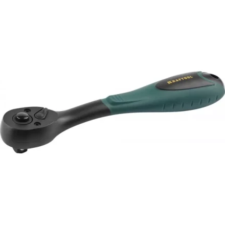 Трещотка для торцовых головок KRAFTOOL "EXPERT", Сr-V сталь, 72 зубца, пластиковое покрытие, 3/8" 27796-3/8_z02 купить в Надыме