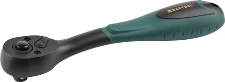 Трещотка для торцовых головок KRAFTOOL "EXPERT", Сr-V сталь, 72 зубца, пластиковое покрытие, 3/8" 27796-3/8_z02 купить в Надыме