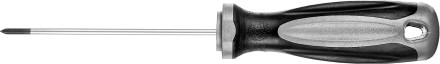 Отвертка MIRAX 25096-0-10, закаленный стержень, двухкомпонентная рукоятка, PH0x100мм 25096-0-10 купить в Надыме
