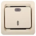 Выключатель СВЕТОЗАР "ГАММА" проходной одноклавишный, с подсветкой, цвет бежевый, 10А/~250В SV-54138-B купить в Надыме