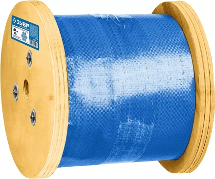 ЗУБР DIN 3066, свивка 6 х 37 + IWR, 14 мм, L 50 м, грузоподъемный стальной трос, Профессионал (30417-14) купить в Надыме