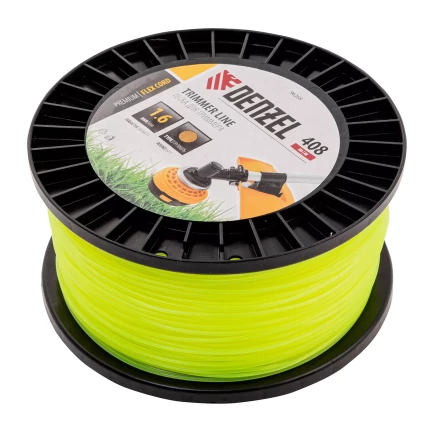 Леска для триммера круглая, 1,6мм х 408м, на DIN катушке FLEX CORD, Denzel 96268 купить в Надыме