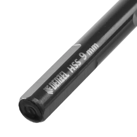 Сверло по металлу, 9 мм, HSS-Tin, Golden Tip, 8 шт. Denzel 717221 купить в Надыме