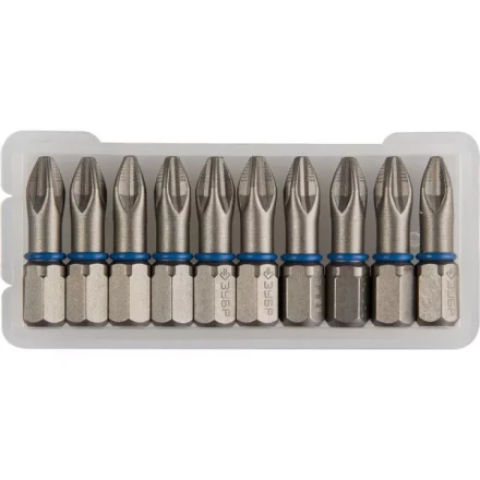 Биты ЗУБР "ЭКСПЕРТ" торсионные кованые, обточенные, хромомолибденовая сталь, тип хвостовика C 1/4", PH2, 25мм, 10шт 26011-2-25-10 купить в Надыме