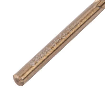 Сверло по металлу, 3 мм, HSS Co-8%, Denzel 71407 купить в Надыме