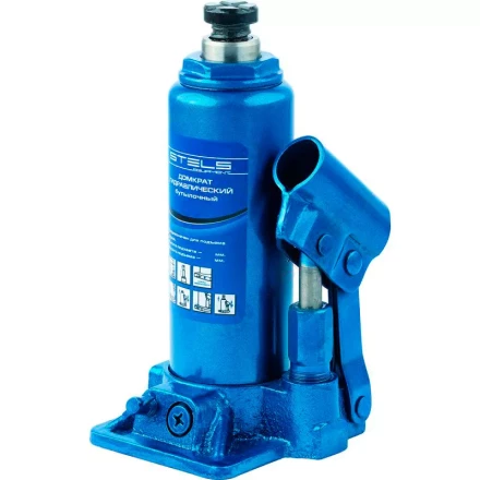 Домкрат гидравлический бутылочный телескопический 8 т h подъема 170–430 мм  STELS 51118 купить в Надыме
