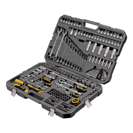 Набор инструментов Denzel 15806, 1/2", 1/4", CrV, S2, пластиковый кейс, 194 предмета купить в Надыме