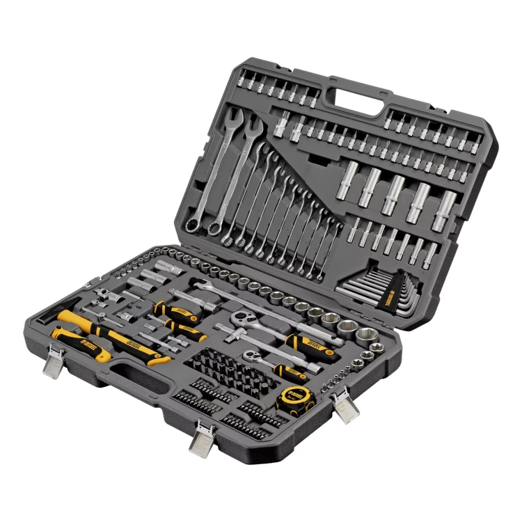 Набор инструментов Denzel 15806, 1/2", 1/4", CrV, S2, пластиковый кейс, 194 предмета купить в Надыме
