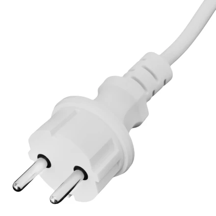 Шнур сетевой Denzel Energy Series, ПВС, 3 м, 2 x 1,5 мм, с неразборной вилкой, белый, 3 м, 37672 купить в Надыме