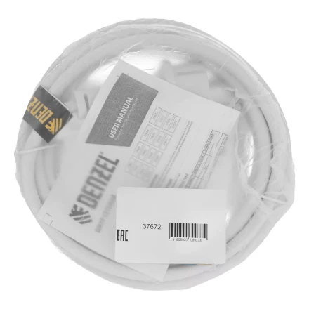 Шнур сетевой Denzel Energy Series, ПВС, 3 м, 2 x 1,5 мм, с неразборной вилкой, белый, 3 м, 37672 купить в Надыме