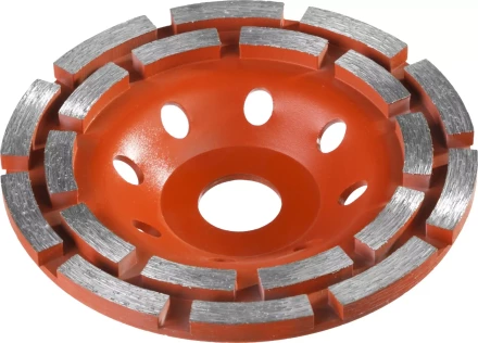 Чашка алмазная шлифовальная по бетону ЗУБР "МАСТЕР" сегментная двухрядная, 125мм 33376-125 купить в Надыме