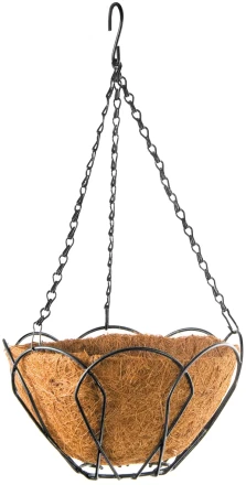 Подвесное кашпо с декором 25см с кокосовой корзиной PALISAD 69005 купить в Надыме