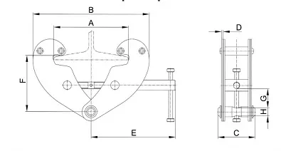 Захват балочный тип JT клипса г-п 2 тонн купить в Надыме