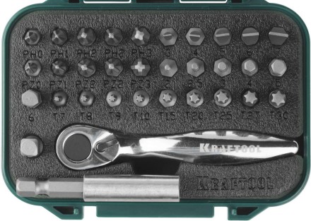 PRO. Наборы в боксе: БИТЫ KRAFTOOL PRO-Drive 26157-H33 купить в Надыме