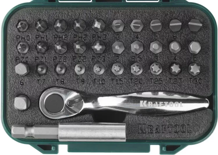 PRO. Наборы в боксе: БИТЫ KRAFTOOL PRO-Drive 26157-H33 купить в Надыме