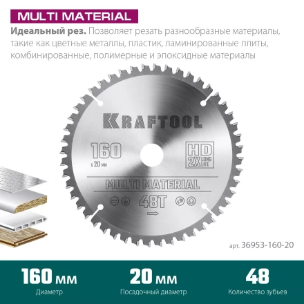 Диск пильный Multi Material, повышенный ресурс 36953-160-20 купить в Надыме