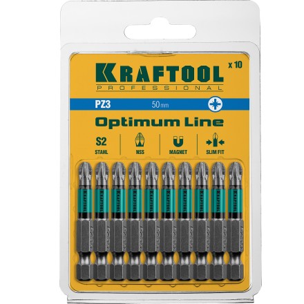 Биты KRAFTOOL OPTIMUM PZ 26124-3-50-10 купить в Надыме