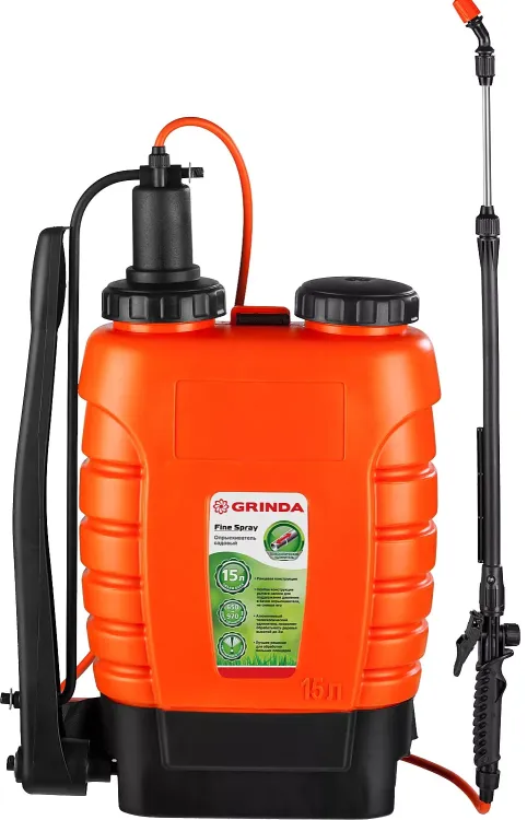 Опрыскиватель садовый GRINDA "Fine Spray", ранцевый, телескопический удлинитель, 15л 425216 купить в Надыме