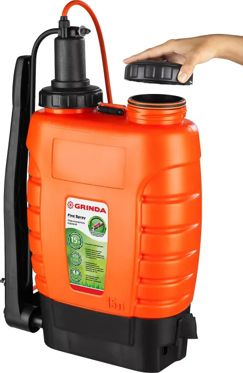 Опрыскиватель садовый GRINDA "Fine Spray", ранцевый, телескопический удлинитель, 15л 425216 купить в Надыме