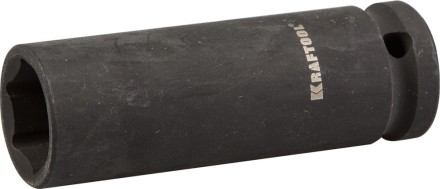 Торцовая головка KRAFTOOL &quot;INDUSTRIE QUALITAT&quot; ударная, удлиненная (1/2&quot;), FLANK, Cr-Mo, фосфатированная, 17 мм 27942-17_z01 купить в Надыме