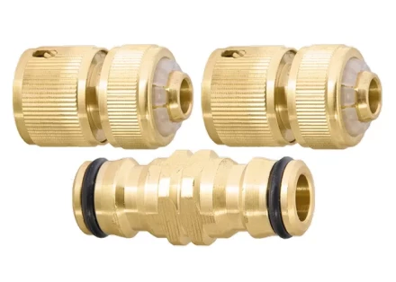 Набор для подключения шланга 1/2" (переходник 2 соединит.аквастоп) латунный  PALISAD 66210 купить в Надыме