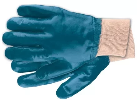 Перчатки рабочие из трикотажа с нитриловым обливом манжет M СИБРТЕХ 67756 купить в Надыме