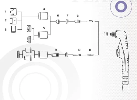 Плазменный резак Aurora LT101 с прямым подключением М16*15 6м HF поджиг PA1453 Ref. купить в Надыме