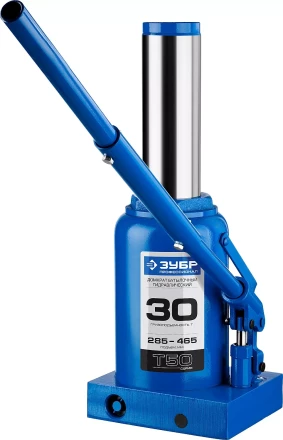 Домкрат гидравлический бутылочный T50, 30т, 285-465мм, ЗУБР Профессионал 43060-30 43060-30_z01 купить в Надыме