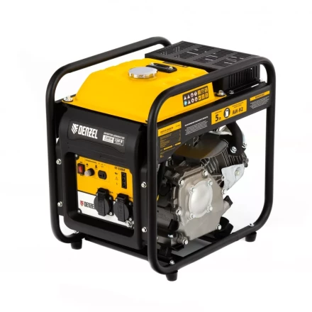 Генератор инверторный GT-3500iF, 3.5 кВт, 230 В, бак 5 л, открытый корпус, ручной старт Denzel 94705 купить в Надыме