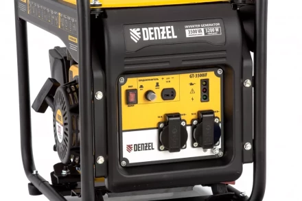 Генератор инверторный GT-3500iF, 3.5 кВт, 230 В, бак 5 л, открытый корпус, ручной старт Denzel 94705 купить в Надыме