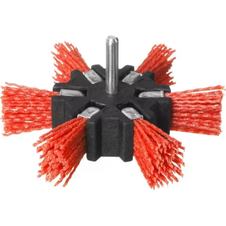 ЗУБР "ПРОФЕССИОНАЛ". Щетка дисковая "звезда" для дрели, нейлоновая проволока с абразивным покрытием, 100мм 35163-100_z02 купить в Надыме