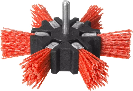 ЗУБР "ПРОФЕССИОНАЛ". Щетка дисковая "звезда" для дрели, нейлоновая проволока с абразивным покрытием, 100мм 35163-100_z02 купить в Надыме