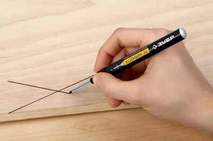 ЗУБР Колибри-30 черный, наконечник L 30 мм,  2.8 мм, перманентный маркер для отверстий (06338-2) купить в Надыме